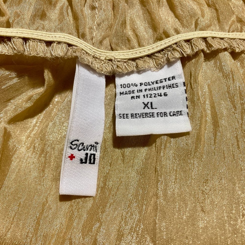 Shimmery Gold Peasant-style Summer Blouse - Picture 3 of 10
